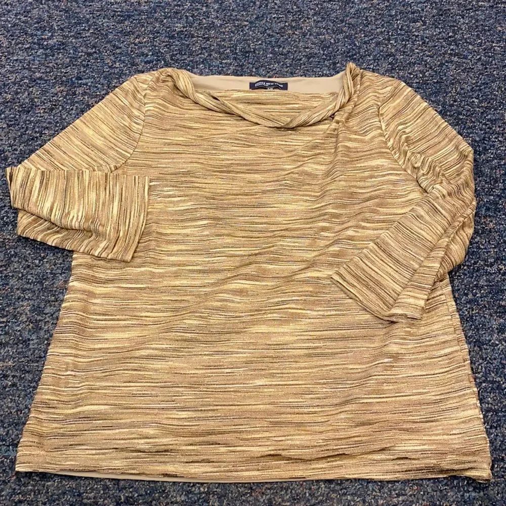 Jones New York Gold shimmer top sz. XL